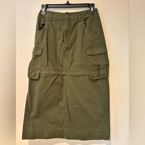 Madewell 2in1 Olive Green Cargo Skirt